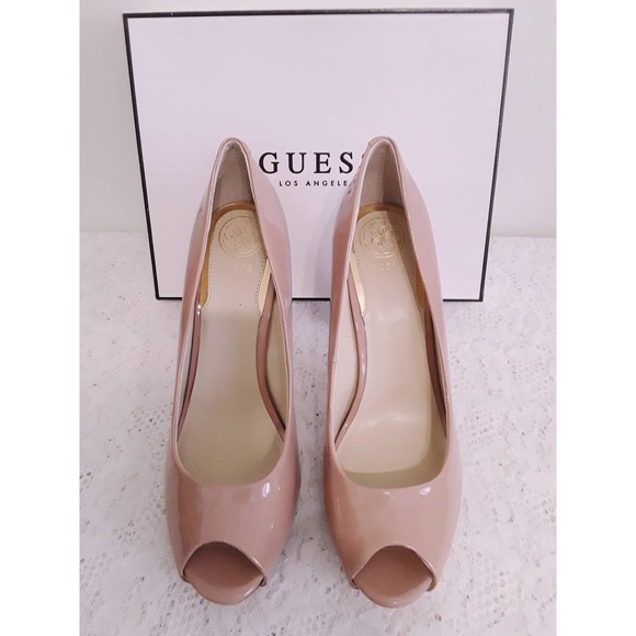 NIB GUESS 9.5M HONOREY Peep-Toe Pumps Heels - Picture 2 of 11